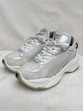 Louis Vuitton White and Silver Chunky Mesh Sneaker - Women's